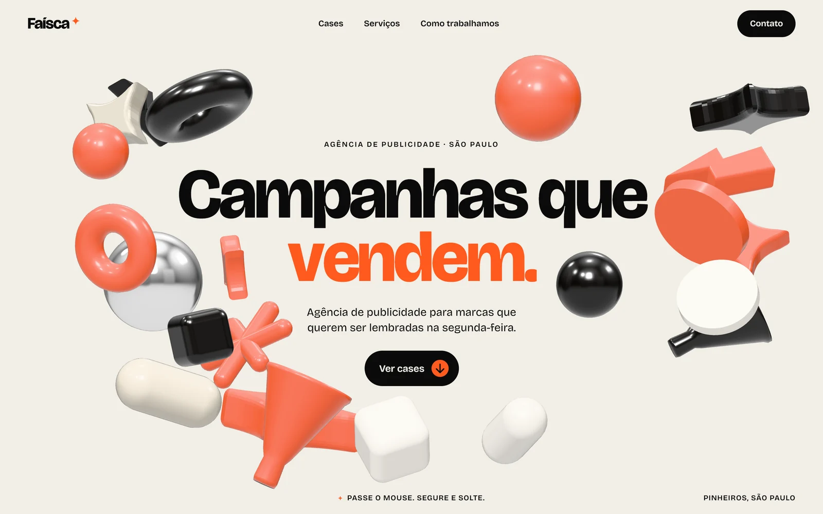 Print do site demo Faísca